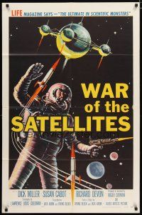 2t946 WAR OF THE SATELLITES 1sh '58 Roger Corman, the ultimate in scientific monsters, cool art!