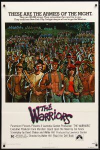 2t950 WARRIORS 1sh '79 Walter Hill, Jarvis artwork of the armies of the night!