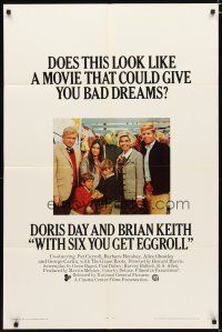 2t976 WITH SIX YOU GET EGGROLL 1sh '68 Doris Day, Brian Keith, Pat Carroll, Barbara Hershey
