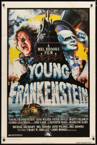 2t993 YOUNG FRANKENSTEIN 1sh '74 Mel Brooks, art of Wilder, Peter Boyle & Marty Feldman!