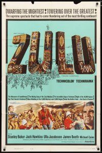 2t999 ZULU 1sh '64 Stanley Baker & Michael Caine English classic, dwarfing the mightiest!