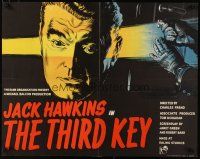 2w312 THIRD KEY English 1/2sh '56 cool art of Jack Hawkins with safecracker, The Long Arm!