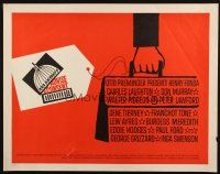 2w010 ADVISE & CONSENT 1/2sh '62 Otto Preminger, classic Saul Bass Washington Capitol artwork!