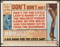 2w029 BIG HAND FOR THE LITTLE LADY 1/2sh '66 Henry Fonda, Joanne Woodward, wildest poker game!