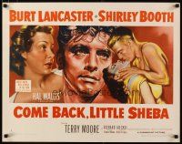 2w055 COME BACK LITTLE SHEBA style A 1/2sh '53 Burt Lancaster, Shirley Booth, Jaeckel & Moore!