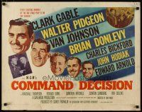 2w056 COMMAND DECISION style B 1/2sh '48 Clark Gable, Walter Pidgeon, Van Johnson, Brian Donlevy