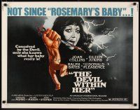 2w078 DEVIL WITHIN HER 1/2sh '76 conceived by the Devil, only she knows what her baby really is!