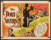 2w081 DOLLY SISTERS 1/2sh '45 images of sexy entertainers Betty Grable & June Haver!