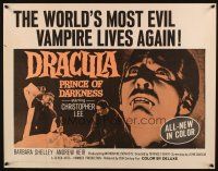 2w084 DRACULA PRINCE OF DARKNESS 1/2sh '66 great image of most evil vampire Christopher Lee!