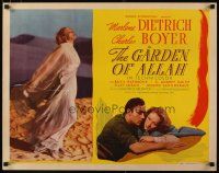 2w107 GARDEN OF ALLAH black & yellow title style 1/2sh R45 Marlene Dietrich, Charles Boyer!