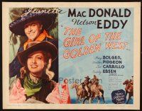 2w113 GIRL OF THE GOLDEN WEST 1/2sh R62 Jeanette MacDonald & Nelson Eddy in cowboy hats!
