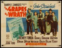 2w116 GRAPES OF WRATH 1/2sh R56 Henry Fonda, Jane Darwell, John Steinbeck, John Ford classic!