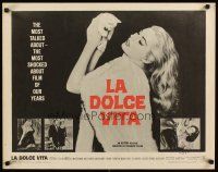 2w177 LA DOLCE VITA 1/2sh '61 Federico Fellini, Marcello Mastroianni, sexy Anita Ekberg!