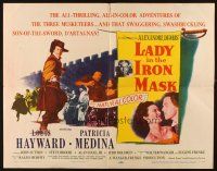 2w179 LADY IN THE IRON MASK 1/2sh '52 Louis Hayward, Patricia Medina, Three Musketeers!