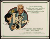 2w187 LATE SHOW 1/2sh '77 great artwork of Art Carney & Lily Tomlin by Richard Amsel!