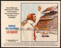 2w189 LE MANS 1/2sh '71 artwork of race car driver Steve McQueen waving at fans!