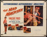 2w212 MAD MAGICIAN style B 1/2sh '54 Vincent Price, Mary Murphy, sexy Eva Gabor, horror!