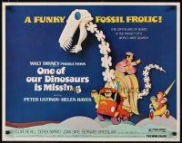 2w238 ONE OF OUR DINOSAURS IS MISSING 1/2sh '75 Walt Disney, Peter Ustinov, a funky fossil frolic!
