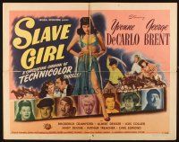2w282 SLAVE GIRL style A 1/2sh '47 sexy full-length Yvonne De Carlo in Arabian adventure!