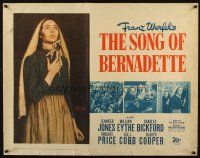 2w285 SONG OF BERNADETTE 1/2sh '43 artwork of angelic Jennifer Jones by Norman Rockwell!