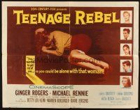 2w309 TEENAGE REBEL 1/2sh '56 Rennie sends daughter to mom Ginger Rogers so he can have fun!