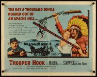 2w316 TROOPER HOOK 1/2sh '57 Joel McCrea, Barbara Stanwyck gave the Apache chief a son!