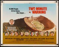 2w317 TWO MINUTE WARNING 1/2sh '76 Charlton Heston, John Cassavetes, sniper at football game!