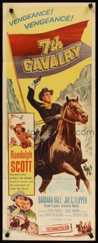 2w337 7th CAVALRY insert '56 Randolph Scott avenges General Custer & massacre at Little Big Horn!