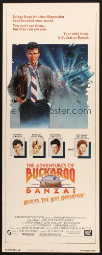 2w342 ADVENTURES OF BUCKAROO BANZAI insert '84 Peter Weller science fiction thriller!