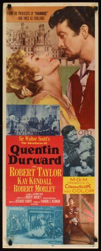 2w344 ADVENTURES OF QUENTIN DURWARD insert '55 English hero Robert Taylor romances Kay Kendall!