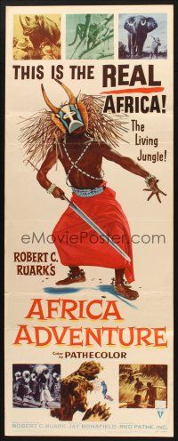 2w346 AFRICA ADVENTURE insert '54 this is the REAL Africa, the living jungle, wild native image!