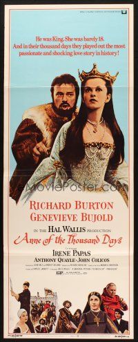2w358 ANNE OF THE THOUSAND DAYS insert '70 c/u of King Richard Burton & Genevieve Bujold!