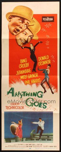 2w360 ANYTHING GOES insert '56 Bing Crosby, Donald O'Connor, Jeanmaire, music by Cole Porter!