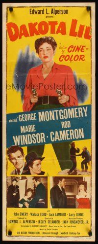 2w445 DAKOTA LIL insert '50 Marie Windsor is out to get George Montgomery as Tom Horn!