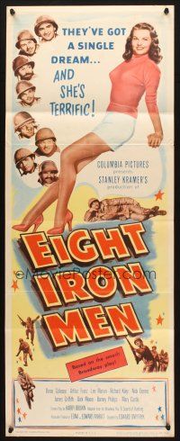 2w470 EIGHT IRON MEN insert '52 World War II soldiers & sexy full-length Mary Castle!