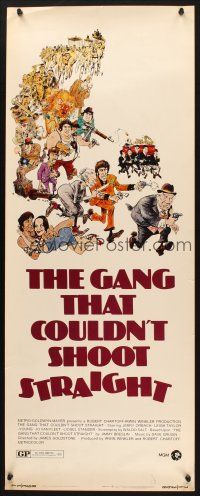 2w501 GANG THAT COULDN'T SHOOT STRAIGHT insert '71 Jerry Orbach, wacky gangster art by Mort Drucker!