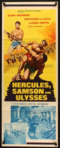 2w534 HERCULES, SAMSON, & ULYSSES insert '65 Pietro Francisci sword & sandal action, gladiator art