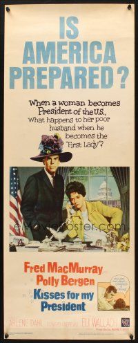 2w568 KISSES FOR MY PRESIDENT insert '64 Fred MacMurray, Polly Bergen, is America prepared!