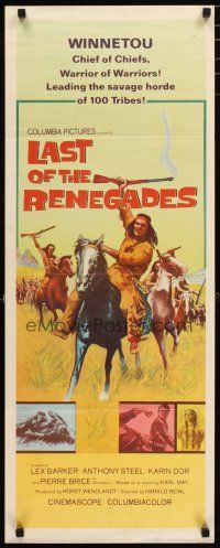 2w574 LAST OF THE RENEGADES insert '66 Lex Barker, Pierre Brice, cool Native American art!