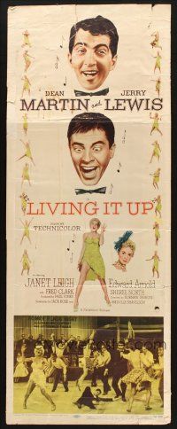 2w587 LIVING IT UP insert '54 sexy Janet Leigh watches wacky Dean Martin & Jerry Lewis!