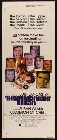 2w614 MIDNIGHT MAN insert '74 Burt Lancaster, Susan Clark, Cameron Mitchell