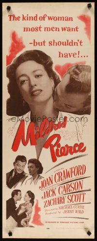 2w615 MILDRED PIERCE insert R56 Curtiz, Joan Crawford is the woman most men want, but shouldn't have
