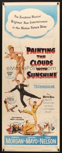 2w663 PAINTING THE CLOUDS WITH SUNSHINE insert '51 Dennis Morgan, sexy Virginia Mayo, Gene Nelson