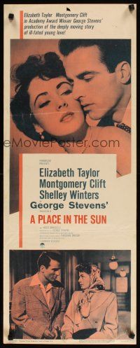 2w678 PLACE IN THE SUN insert R59 Montgomery Clift, sexy Elizabeth Taylor, Shelley Winters