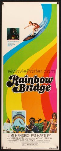 2w703 RAINBOW BRIDGE insert '72 Jimi Hendrix, wild psychedelic surfing & tarot card image!
