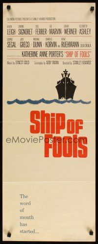 2w739 SHIP OF FOOLS insert '65 Stanley Kramer's movie based on Katharine Anne Porter's book!