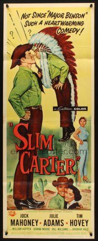 2w749 SLIM CARTER insert '57 Jock Mahoney, Julie Adams, such a heartwarming cowboy comedy!