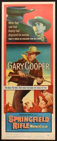 2w763 SPRINGFIELD RIFLE insert '52 cool close-up artwork of Gary Cooper with rifle!