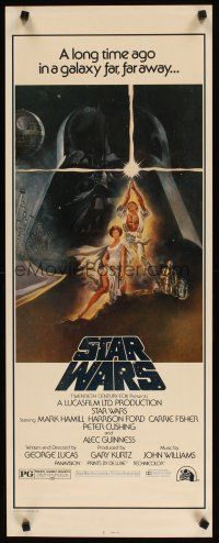 2w769 STAR WARS video insert R1982 George Lucas classic sci-fi epic, great art by Tom Jung!