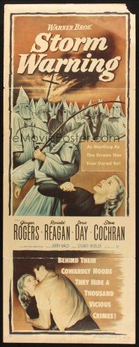 2w773 STORM WARNING insert '51 art of Ginger Rogers, Ronald Reagan & The Ku Klux Klan!